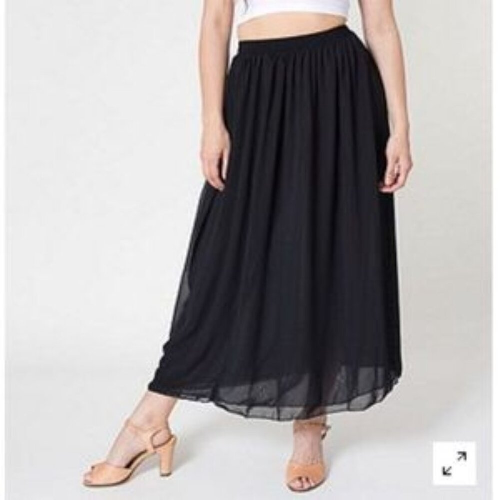 American apparel double layer chiffon maxi skirt